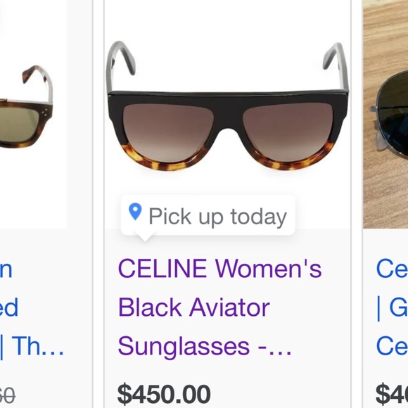 Celine Flat Top Aviator Sunglasses - Picture 8 of 9